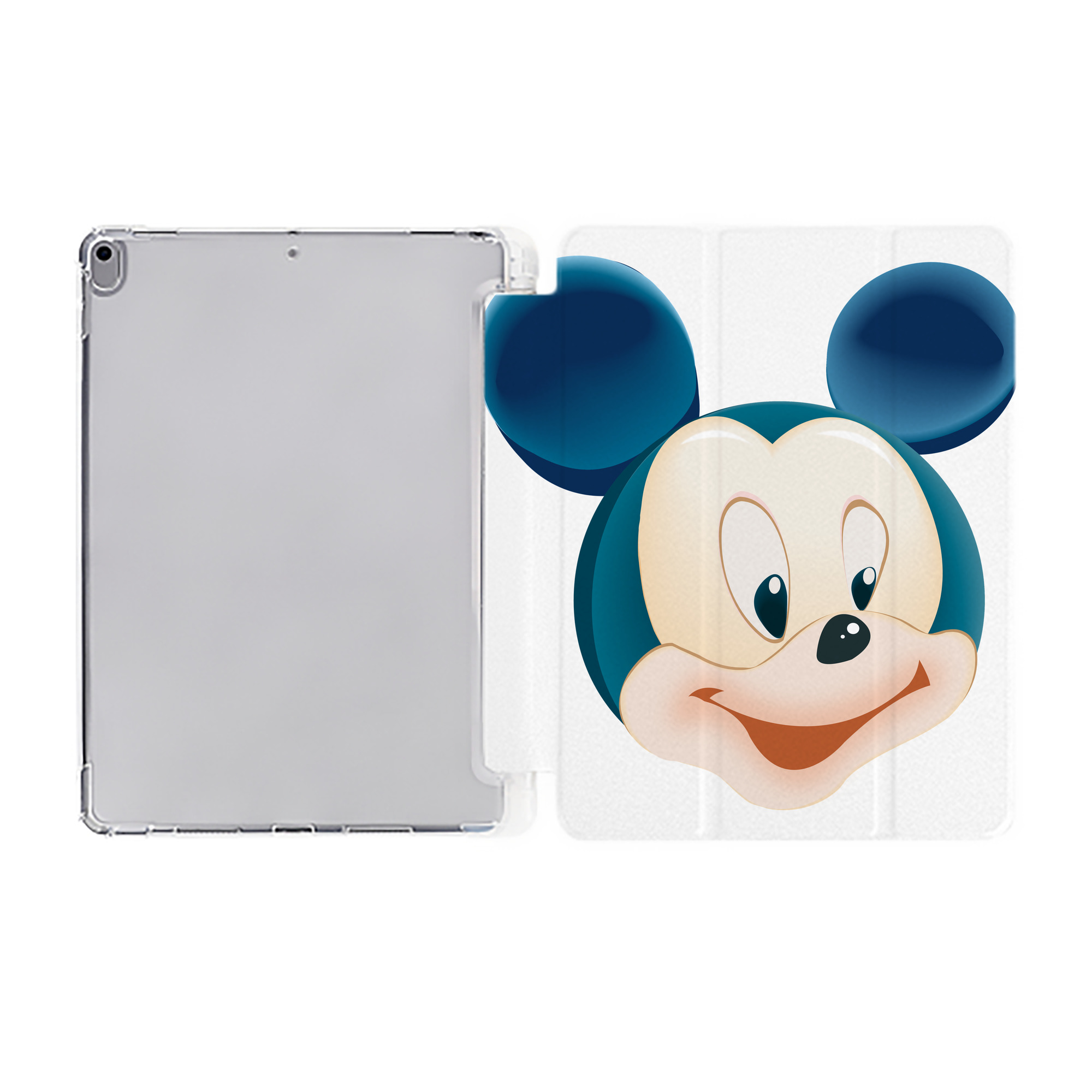 （画像用） ミッキーマウス Mickey Mouse IPad ケース ペン収納付き 三つ折りスタンド PUレザー×シリコン 対応機種9.5/10.5/10.9インチ